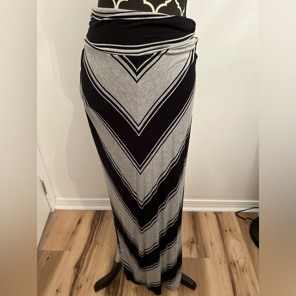Black, gray skirt